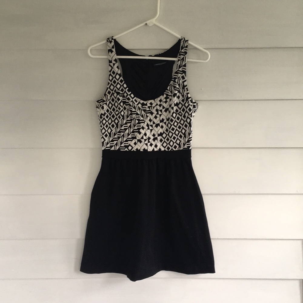 Cynthia Rowley Black and white geometric dress